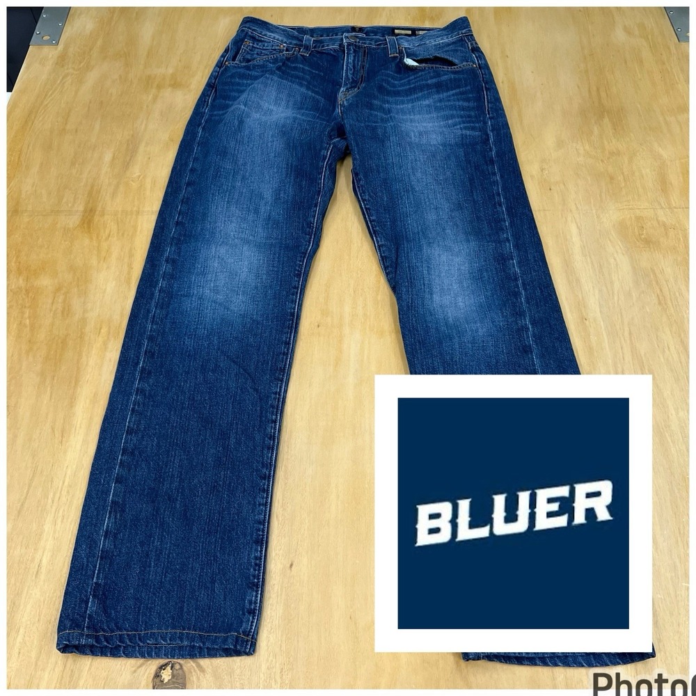 Vintage Bluer Denim Jeans Mens 32x2‎ Traditional Fit Straight Leg USA Made